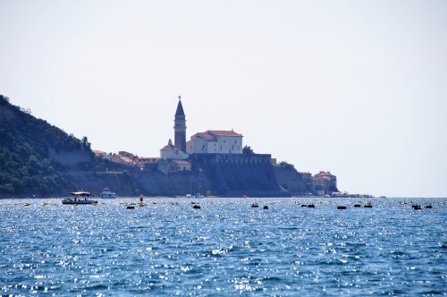 the city of piran seaside the walls of the