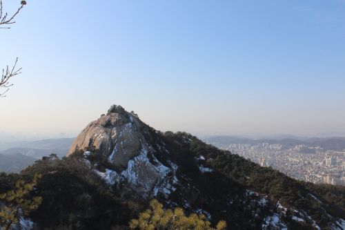 the city of san mountain bukhansan mountain