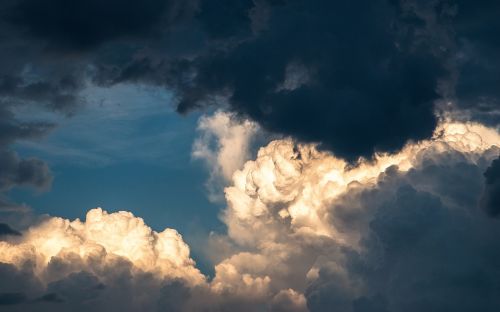 the clouds blue sky nature