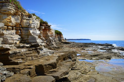the coast  rocks  rocks stones