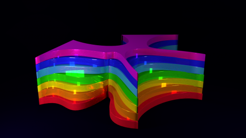 the colors of the rainbow 3d abstract