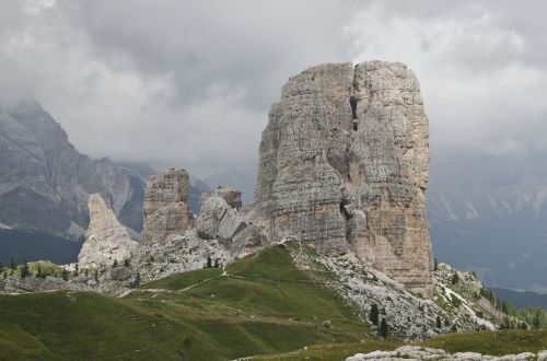 the dolomites mountains cinque torri