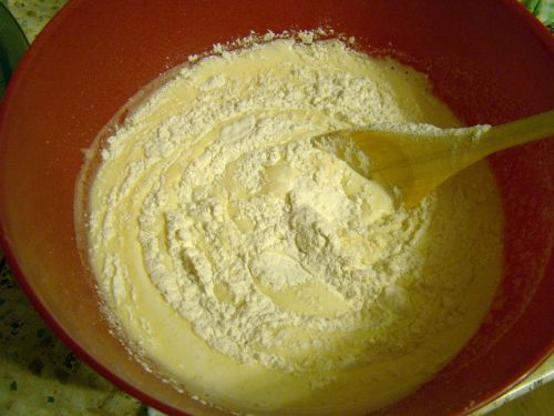 the dough sponge cake flour