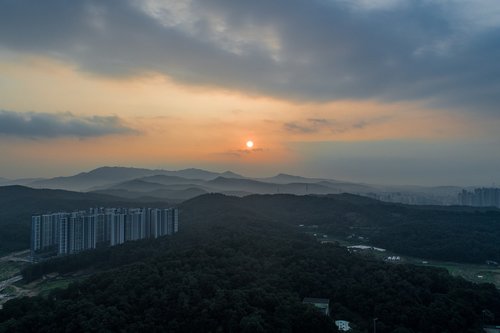 the drones  sunrise  sea