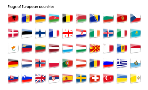 the flag of the europe country