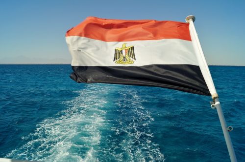 the flag of the egypt sea