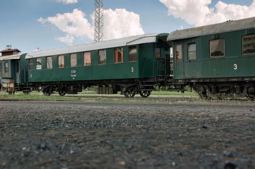 the historical train wagons railway