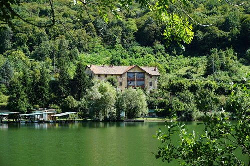 the lake of segrino  chalet segrino  lake lombardia