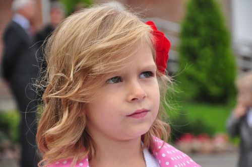 the little girl flower portrait