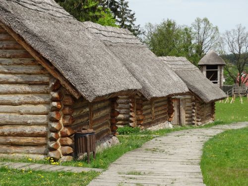 the middle ages wooden house castle