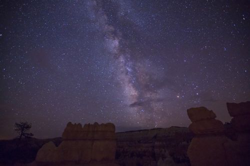 the milky way starry sky canyon