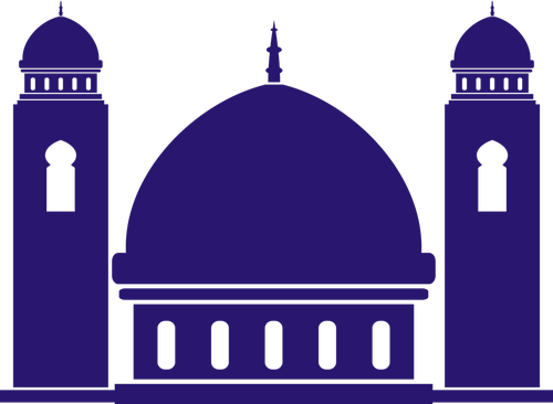 the mosque  cartoon  silhouette
