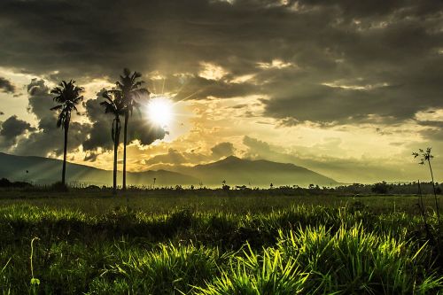 the natural scenery halmahera sunset