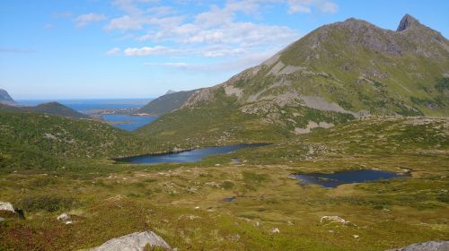 the nature of the mountain lofoten