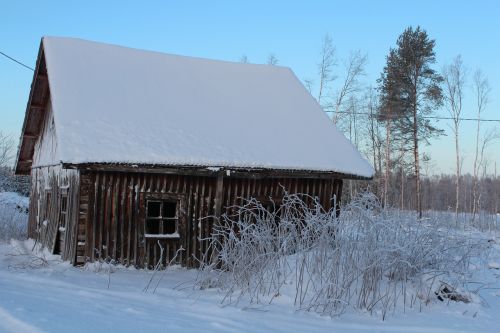 the old log barn countryside abandoned log cabin