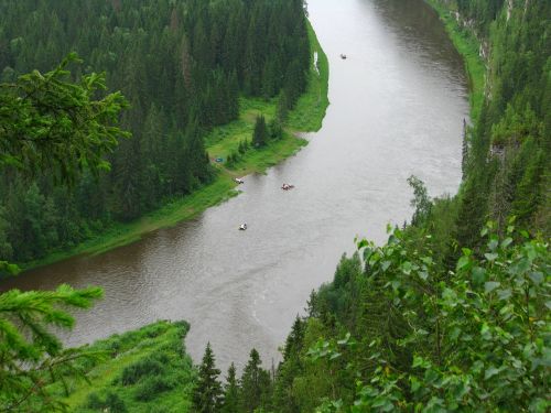 the river usva perm krai summer