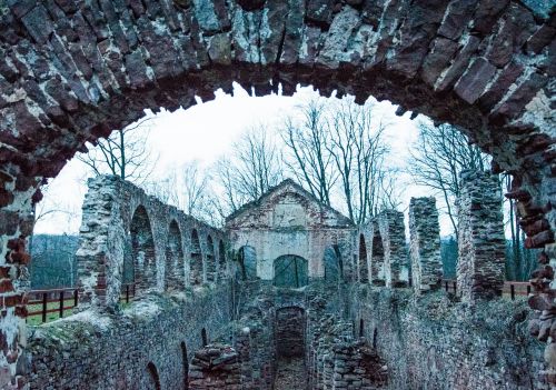 the ruins of the castle monument