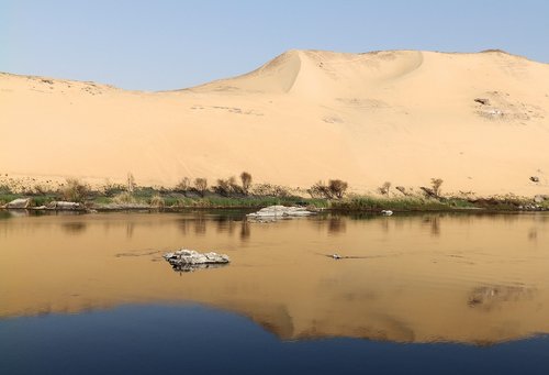 the sand dunes  desert  river