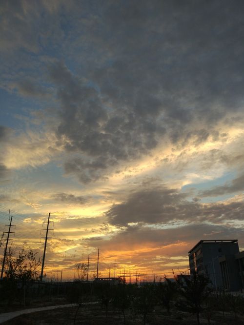 the scenery sunset cloud