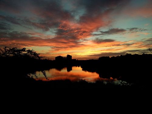 the scenery sunset sky