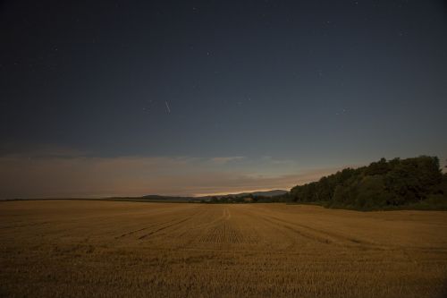 the sky night field