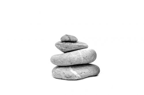the stones stone on a white background