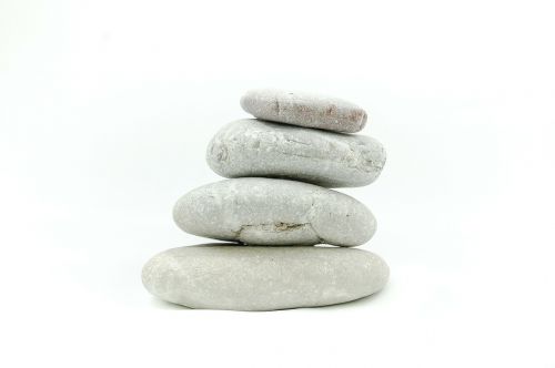 the stones stone on a white background