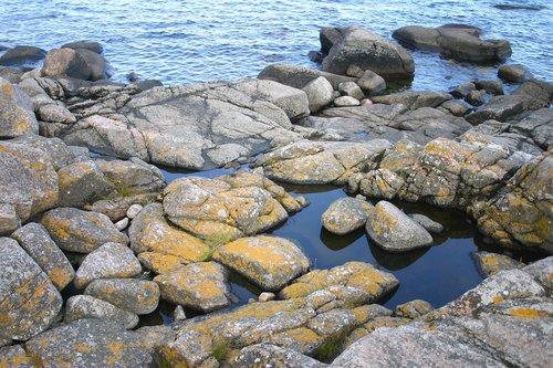 the stones  coast  sea