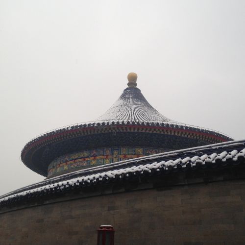 the temple of heaven snow building