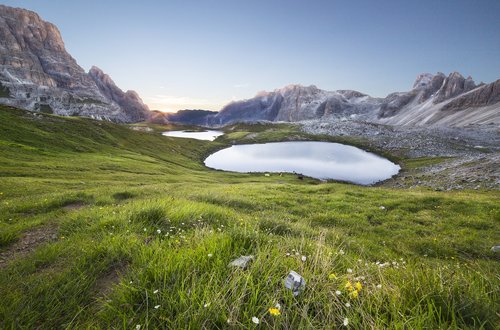 the three peaks of lavaredo  mountains  sky