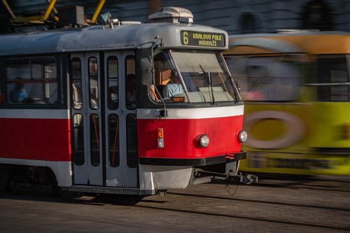 the tram  city  brno czech republic