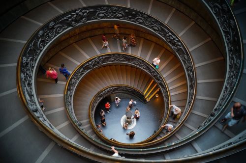 the vatican museum stairs