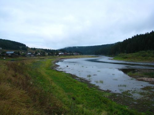 the village of kyn the chusovaya river perm krai