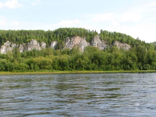 the vishera river perm krai sky