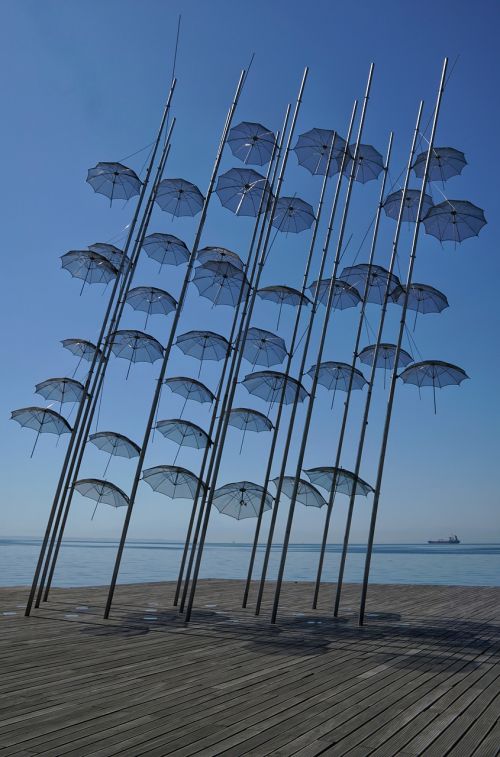 thessaloniki umbrella sculpture