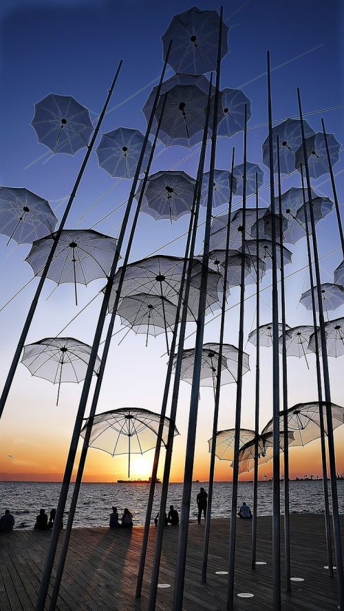 thessaloniki umbrella landmark