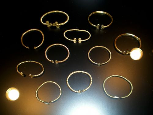 Thin Scandinavian Gold Bracelets