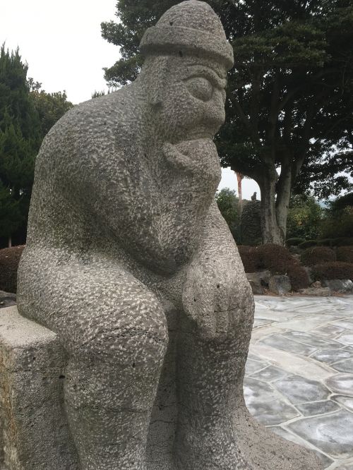 thinking man jeju island korea