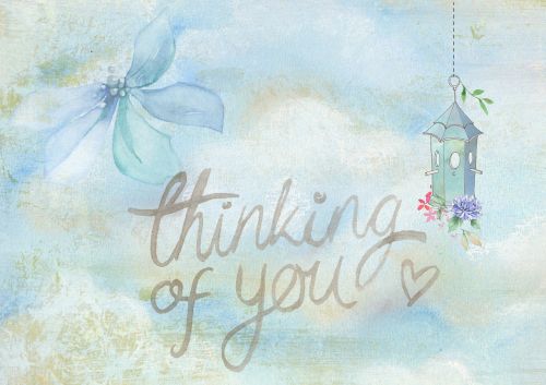 thinking of you card note