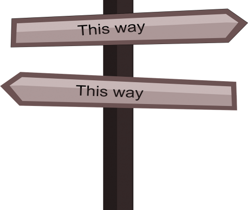 this way confuse where to go