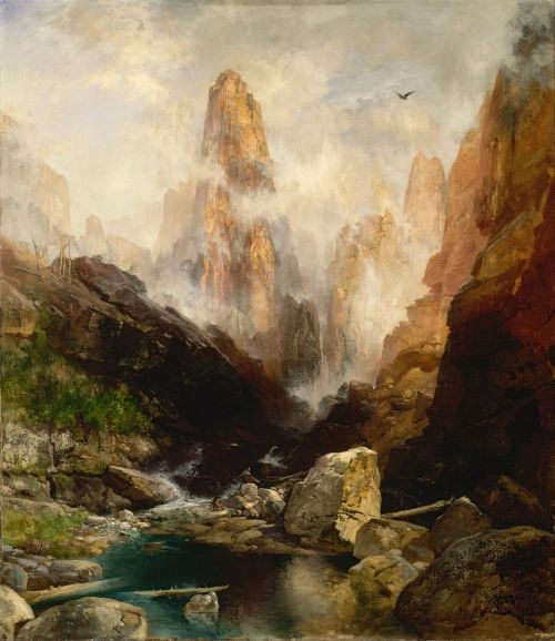 thomas moran painting oil on canvas