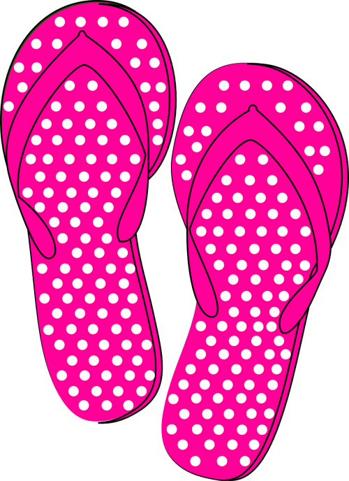 thongs flip flops pink