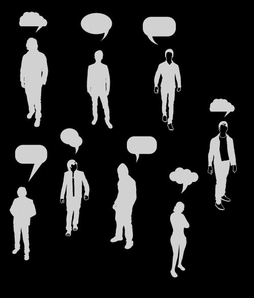 thought people silhouette
