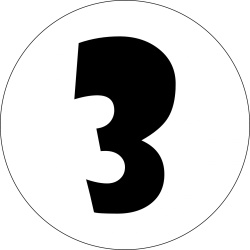 three 3 number