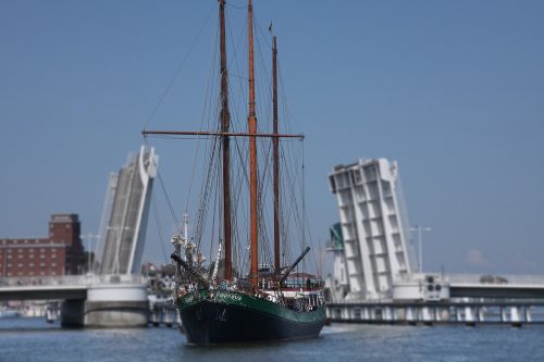three mast gaff schooner sailing vessel kappeln