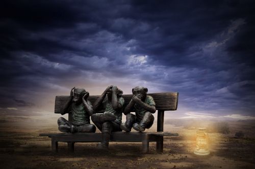 three wise monkeys see nothing nothing to say