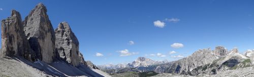 three zinnen mountains alpine
