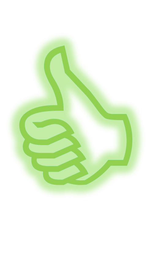 thumb green transparent
