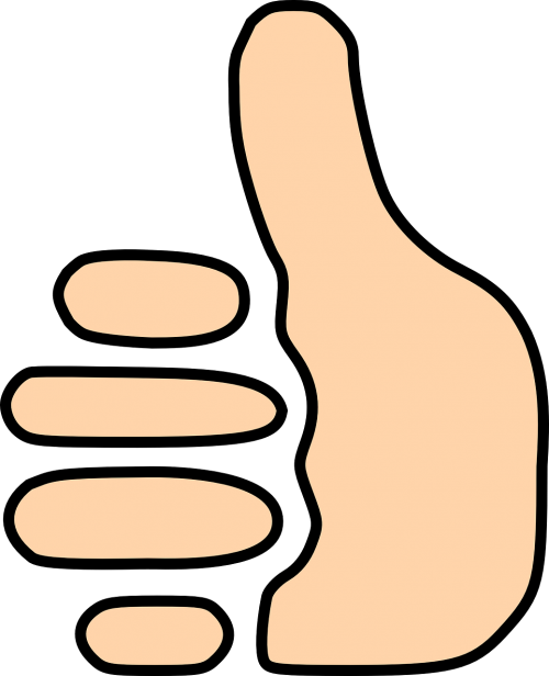thumbs up thumb sign