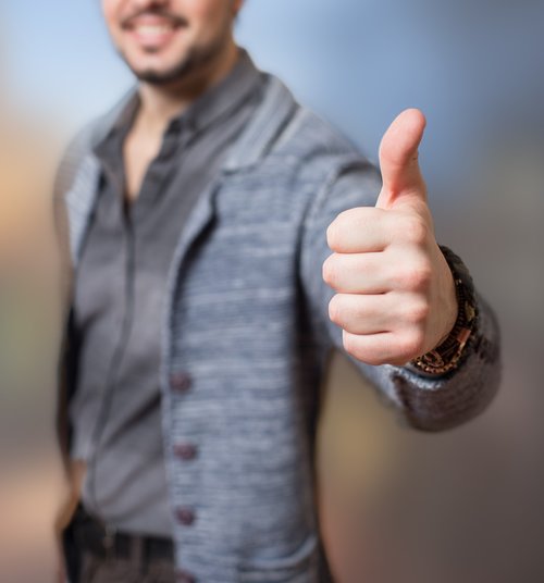 thumbs up  success  approval